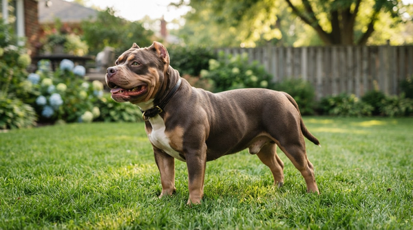 American Bully Pocket sur pelouse