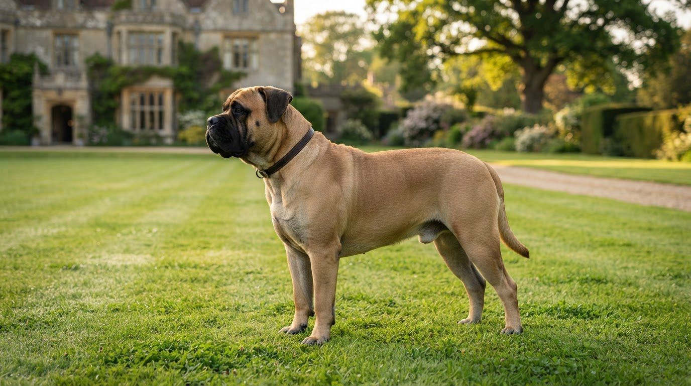 Bullmastiff sur pelouse