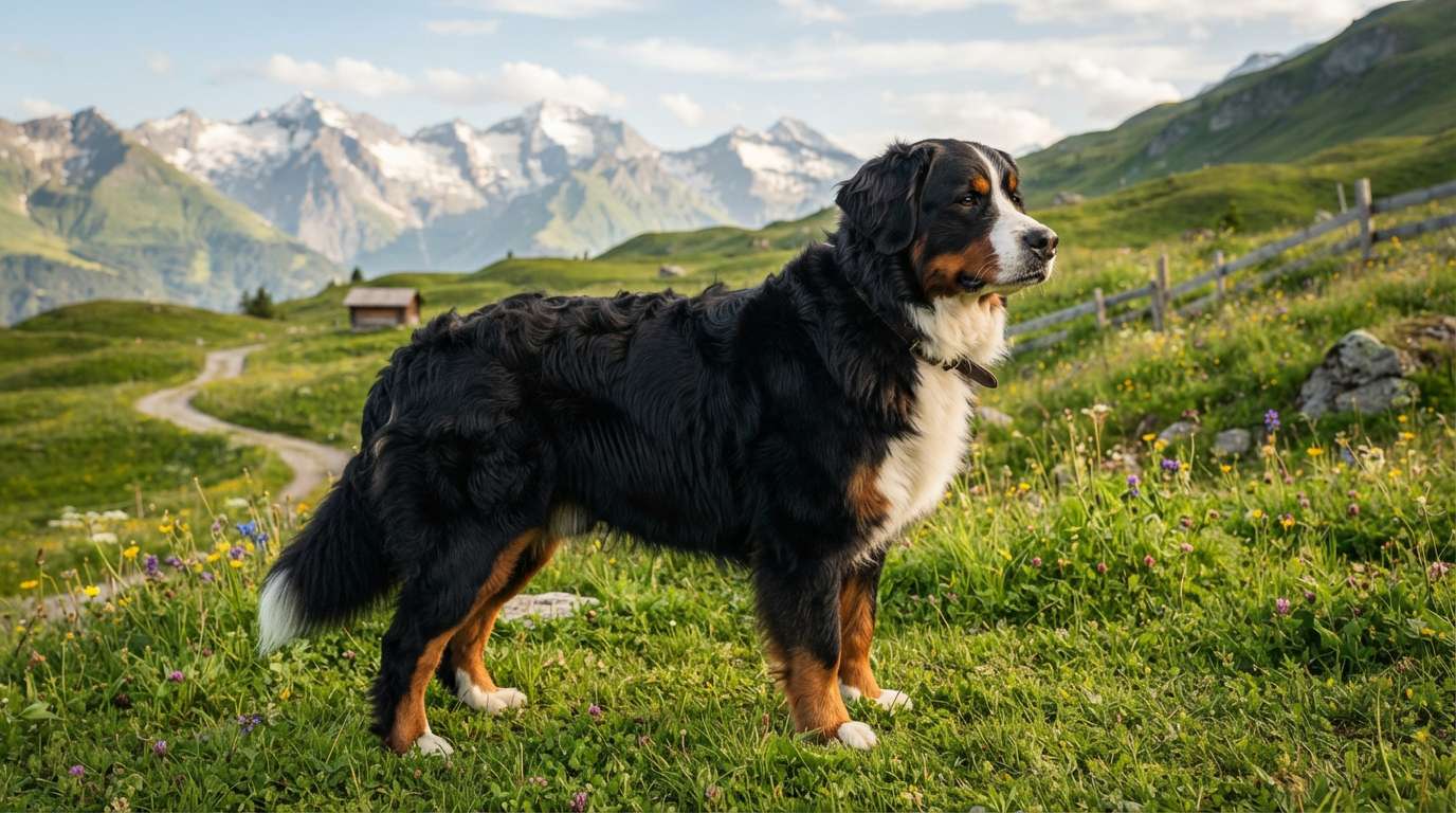 Bouvier Bernois sur alpage