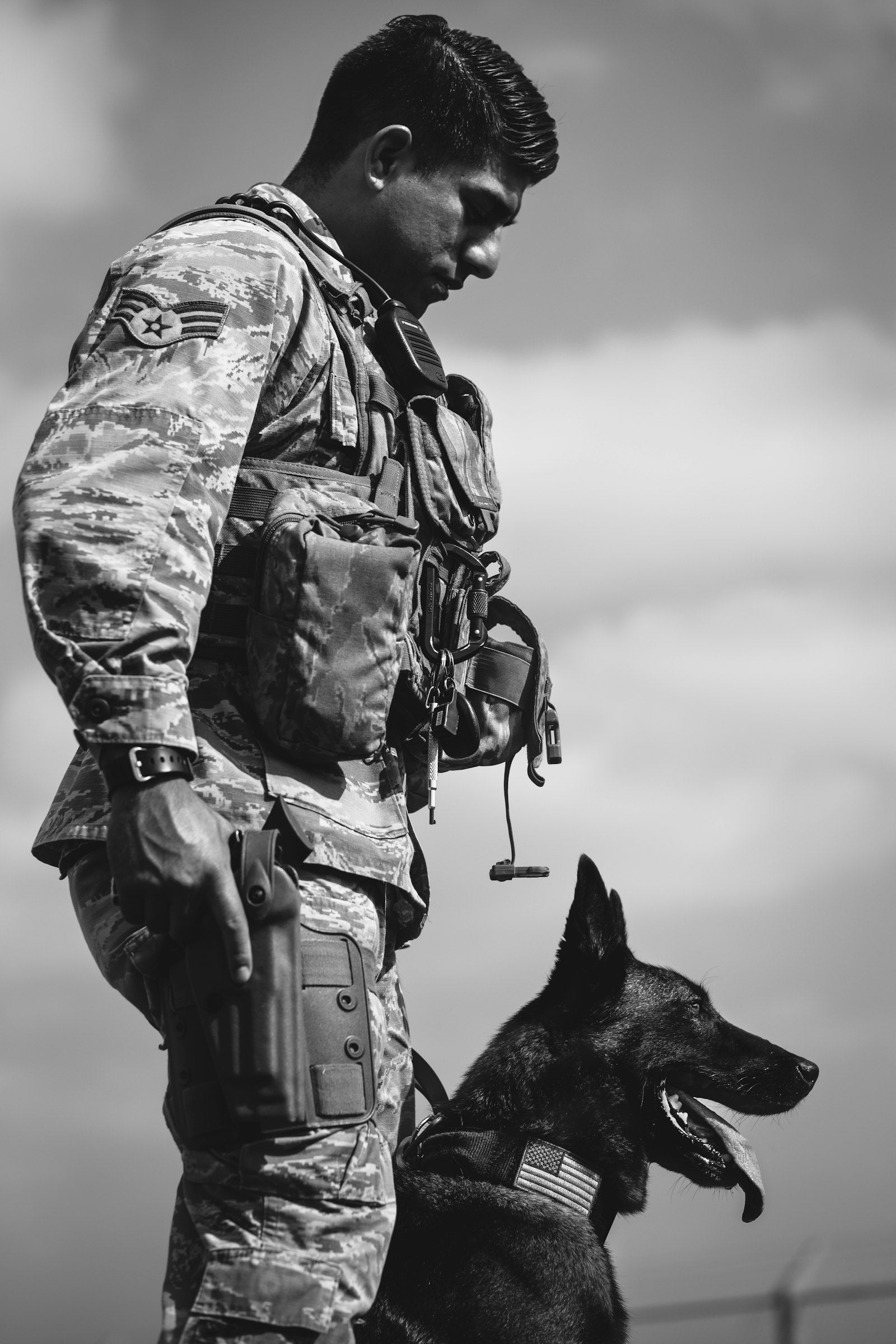 Maître-chien avec son berger malinois
