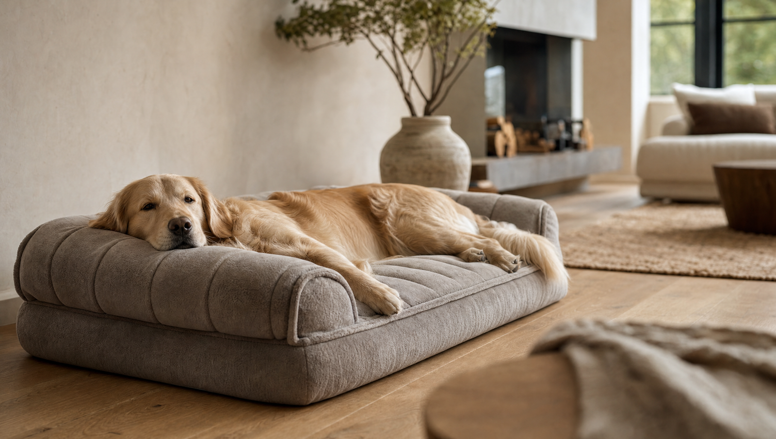 LIT CANAPÉ MATELAS ET PANIER POUR GROS CHIEN