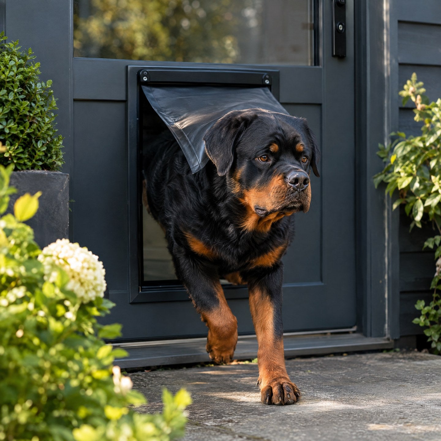 Porte et chatière pour chien