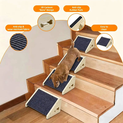 Rampe pour Chien en Bois Antidérapante 30x25x15 cm Petit Chien