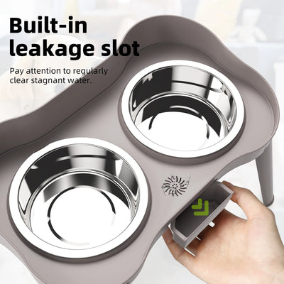 Gamelle Surélevée Chien Pastel Antidérapante Bols Inox M L XL