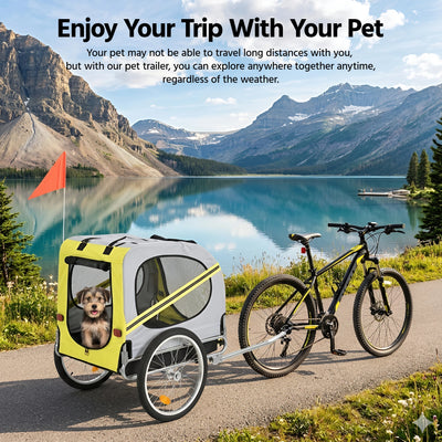 Remorque Vélo Pliable pour Chien Charge 45 kg