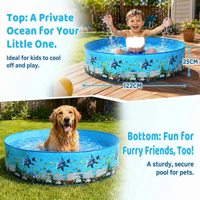 Piscine pour Chien Ronde Grande Taille 122 à 244 cm