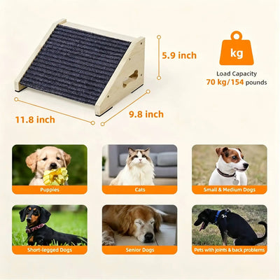 Rampe pour Chien en Bois Antidérapante 30x25x15 cm Petit Chien