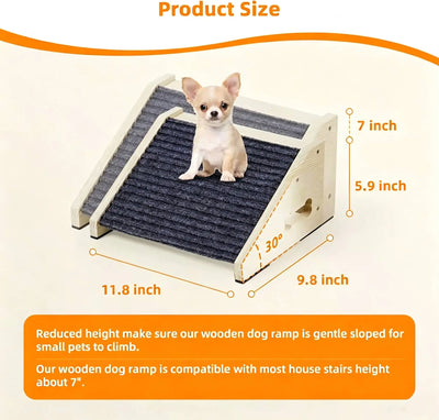 Rampe pour Chien en Bois Antidérapante 30x25x15 cm Petit Chien
