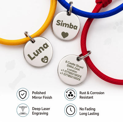 Médaille Gravée Multi-Formes en Inox pour Chien
