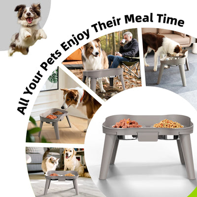 Gamelle Surélevée Chien Pastel Antidérapante Bols Inox M L XL