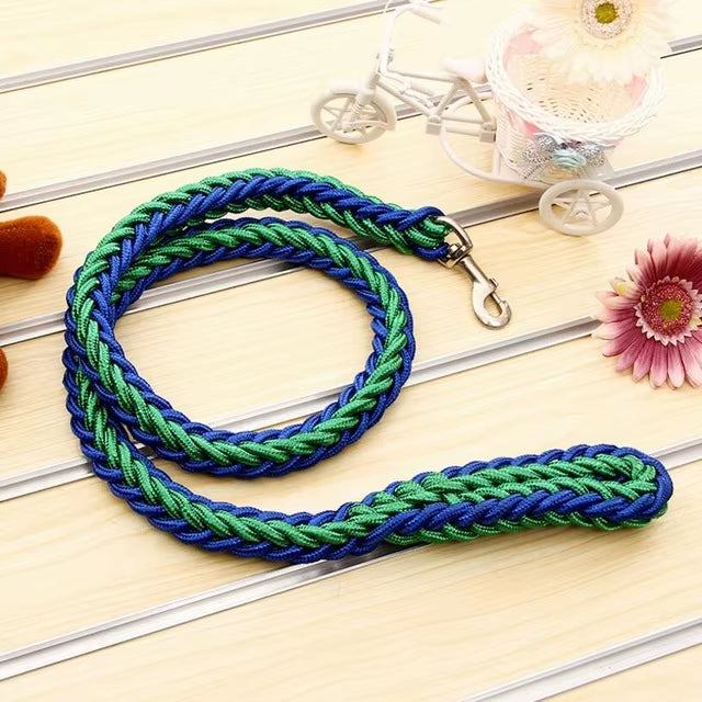 COLLIER + LAISSE "BLUE & GREEN ARMY" - Gros-Chien.com
