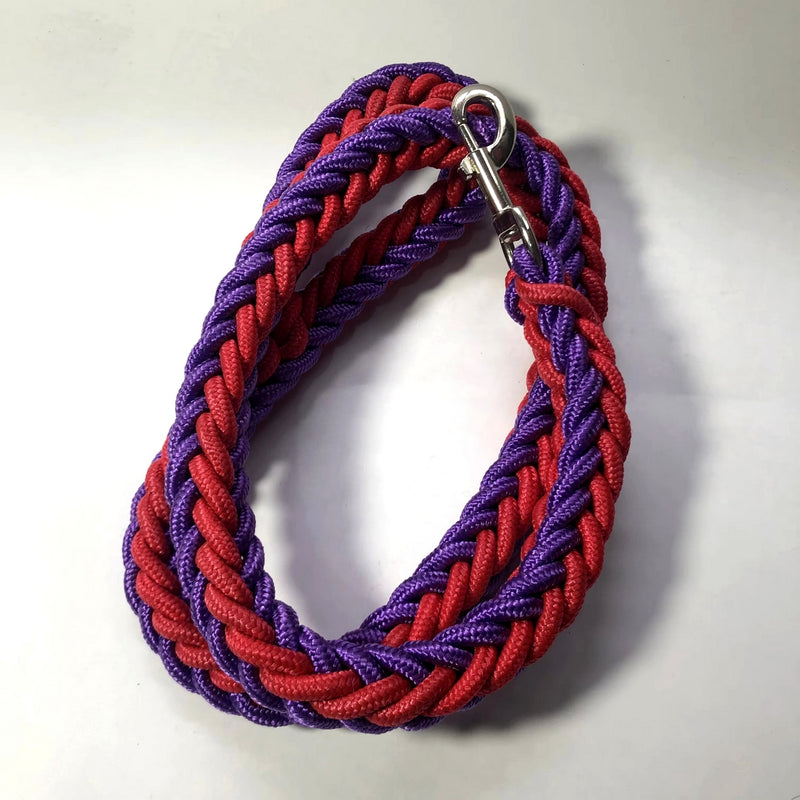 COLLIER + LAISSE "RED & PURPLE ARMY" - Gros-Chien.com