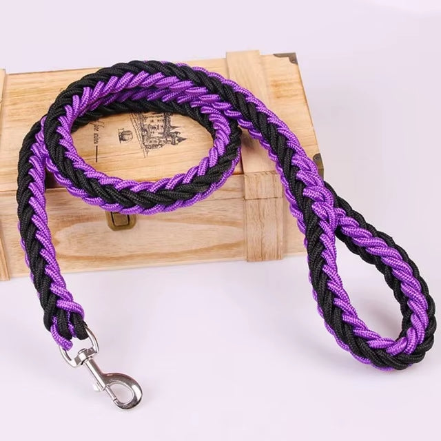 COLLIER + LAISSE "BLACK & PURPLE ARMY" - Gros-Chien.com