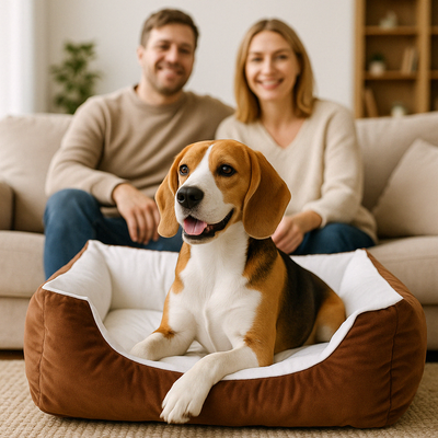 https://cdn.shopify.com/s/files/1/0763/9767/4819/files/Canape_lit_pour_chien_marron_blanc_avec_chien_de_chasse_et_ses_maitres_derriere.png?v=1744811864