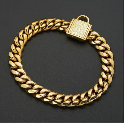 Collier chaine or pour chien - Gros-Chien.com