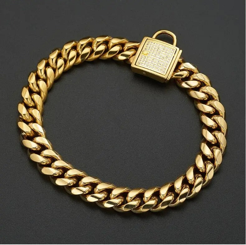 Collier chaine or pour chien