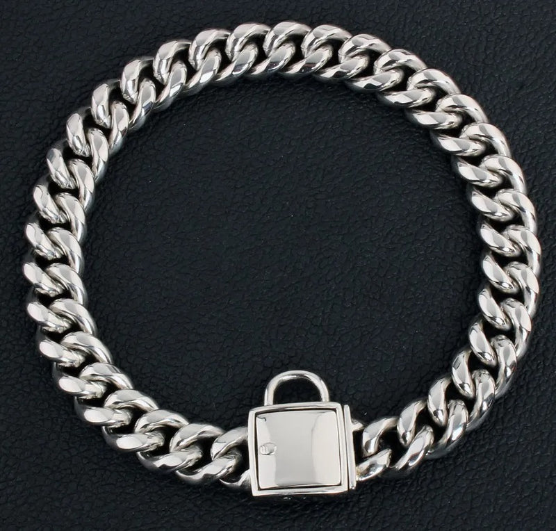 Collier chaine argent pour chien