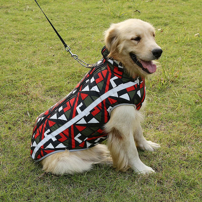 Manteau Imperméable Réfléchissant Zippé Husky Golden Retriever