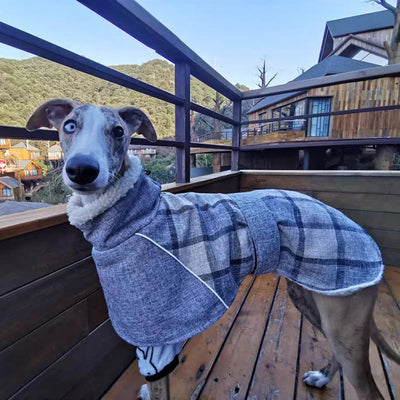 Manteau Polaire Carreaux Gros Chien Ajustable