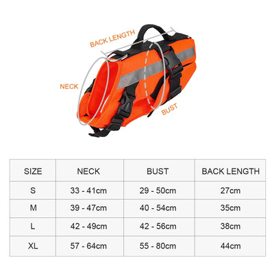 Gilet Sauvetage Gros Chien Orange Flottaison