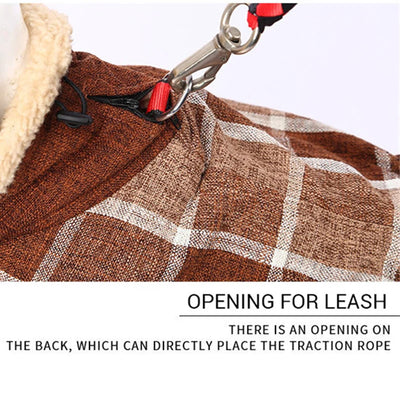 Manteau Carreaux Réfléchissant Hiver Gros Chien