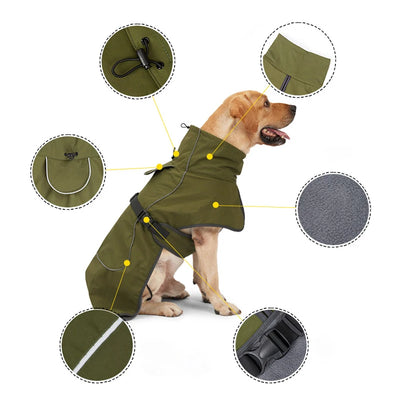 Manteau d'Hiver Imperméable Grand Chien Labrador Husky