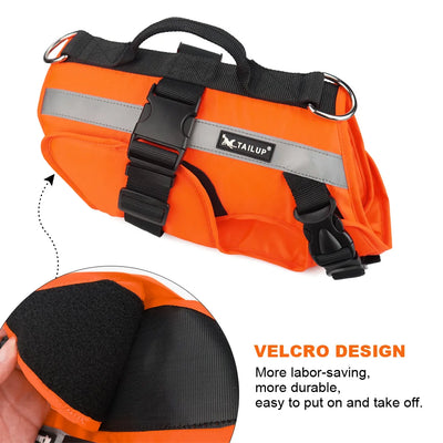 Gilet Sauvetage Gros Chien Orange Flottaison