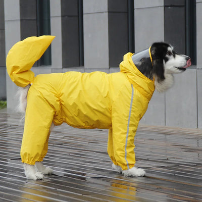 Manteau Imperméable Intégral à Capuche Réfléchissant Grand Chien
