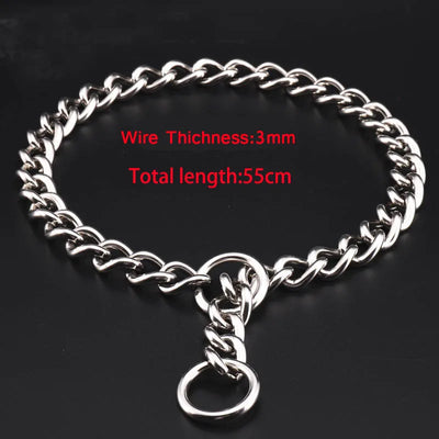 Collier Étrangleur Chaîne Acier Inoxydable 304 Gros Chien