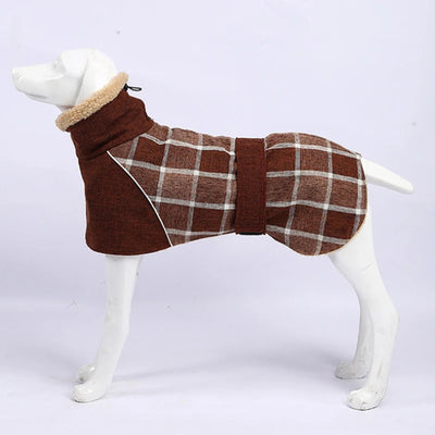 Manteau Carreaux Réfléchissant Hiver Gros Chien