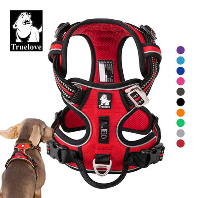 Harnais Anti-Traction Chien Clip Avant Réfléchissant 12 Coloris