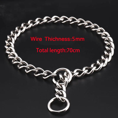 Collier Étrangleur Chaîne Acier Inoxydable 304 Gros Chien