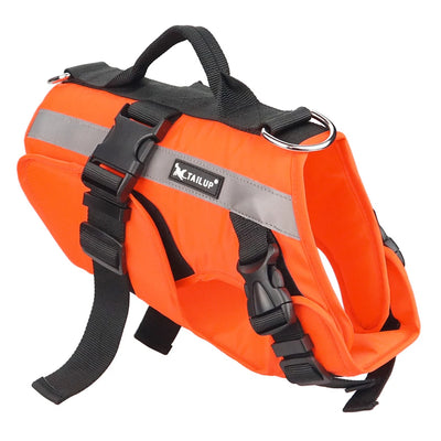 Gilet Sauvetage Gros Chien Orange Flottaison