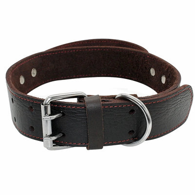 Collier Cuir Véritable à Poignée pour Gros Chien