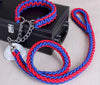 COLLIER + LAISSE "BLUE & RED ARMY" - Gros-Chien.com