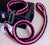 COLLIER + LAISSE "BLACK & PINK ARMY" - Gros-Chien.com
