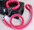 COLLIER + LAISSE "RED & PINK ARMY" - Gros-Chien.com