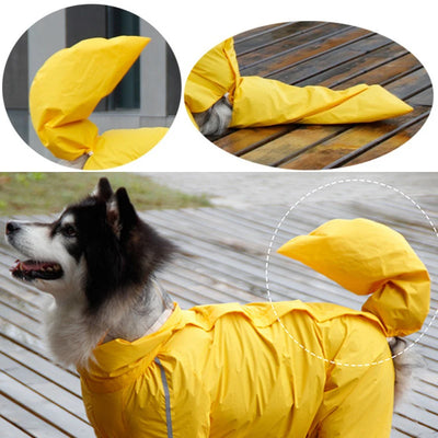 Manteau Imperméable Intégral à Capuche Réfléchissant Grand Chien