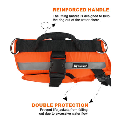 Gilet Sauvetage Gros Chien Orange Flottaison