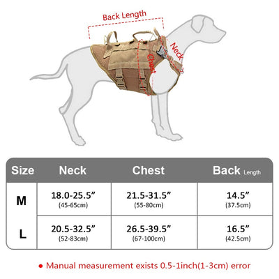 Harnais tactique chien k9 - Gros-Chien.com