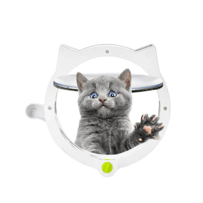 Porte pour Chien et Chat Ronde Verrouillable 4 Positions