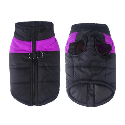 Doudoune Imperméable Chien Zippée Double Anneau en D