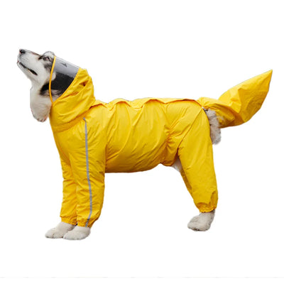 Manteau Imperméable Intégral à Capuche Réfléchissant Grand Chien