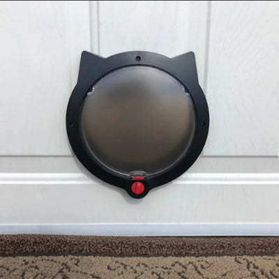 Porte pour Chien et Chat Ronde Verrouillable 4 Positions