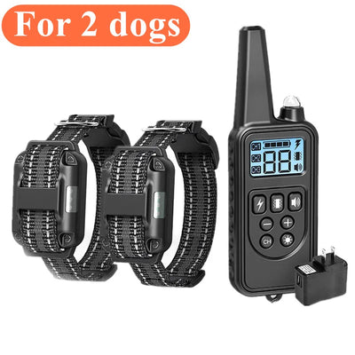 Collier Électrique de Dressage 800 m Nylon Rechargeable Chien