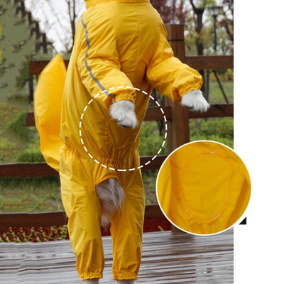 Manteau Imperméable Intégral à Capuche Réfléchissant Grand Chien