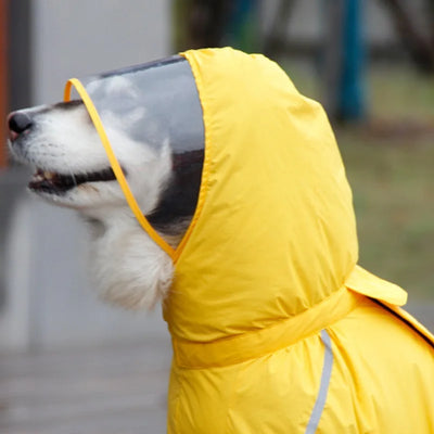Manteau Imperméable Intégral à Capuche Réfléchissant Grand Chien