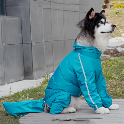 Manteau Imperméable Intégral à Capuche Réfléchissant Grand Chien