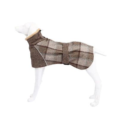 Veste Polaire Carreaux Gros Chien Ceinture