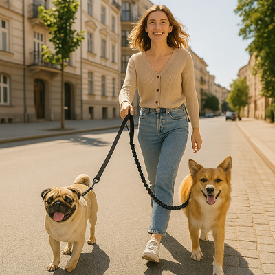 https://cdn.shopify.com/s/files/1/0763/9767/4819/files/Laisse_Double_pour_chien_avec_z_ro_enchev_trement_maitresse_marchant_avec_ses_dans_la_rue.png?v=1744294981